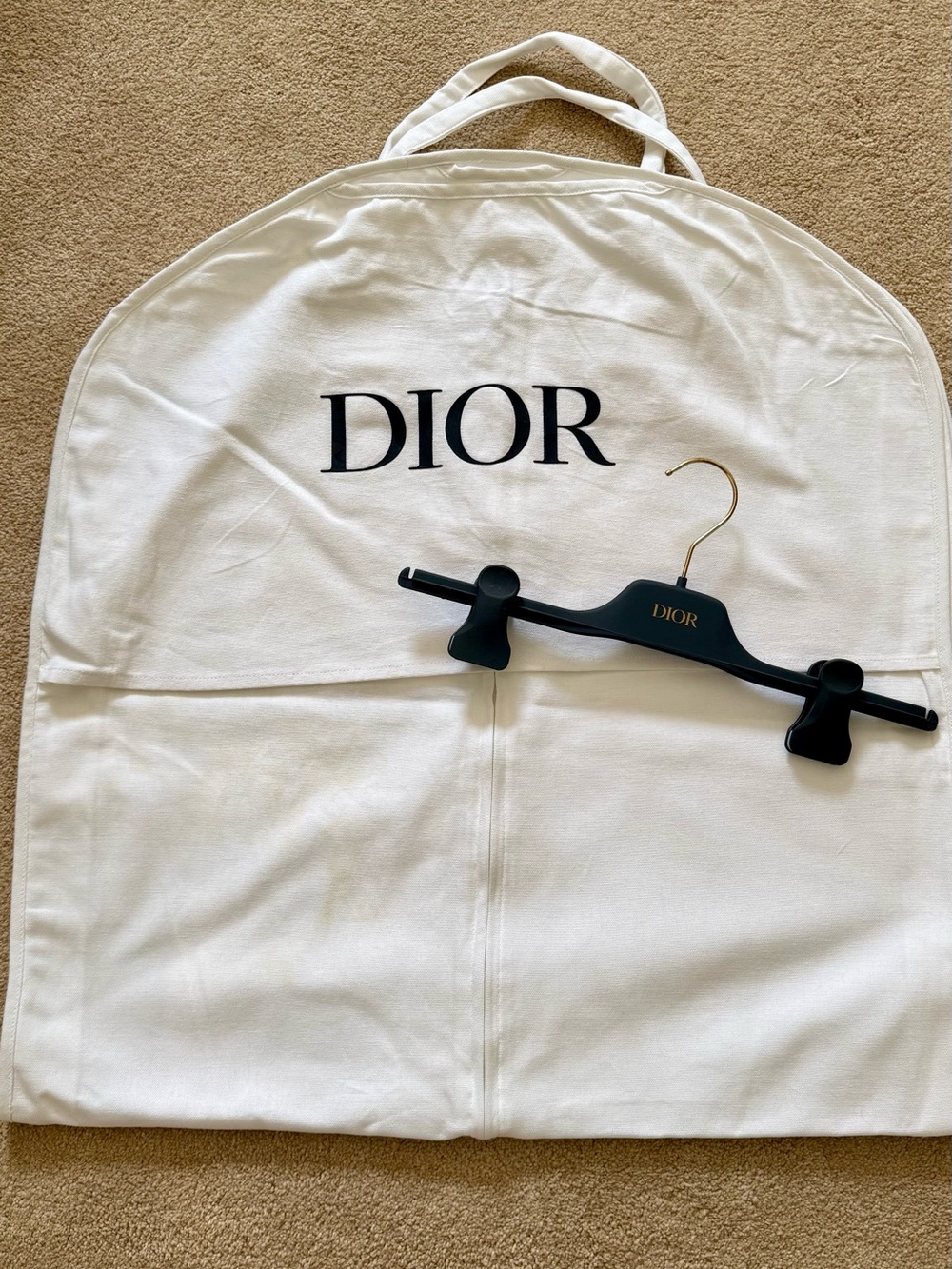 Auth Christian Dior garment bags with hanger